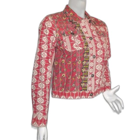 Gramicci Jacket, M, Multicolor Boho, Button front/Collar, Long sleeves, Pockets - Picture 2 of 14